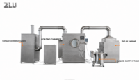 Machine de revêtement de film à haute efficacité contrôlée par PLC BG-150 ZLU pour la technologie de revêtement par chauffage des confiseries alimentaires, haute capacité 350 kg