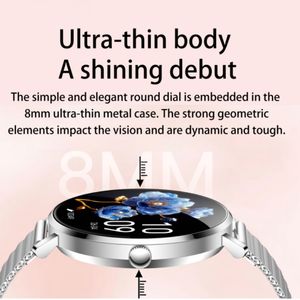 Nouvelle Smartwatch Ultra-mince pour femmes Écran AMOLED de 1.39 pouces, Surveillance de la fréquence cardiaque Suivi de la forme physique Montre-bracelet luxueuse en métal - Product Image 4