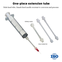 Tube de drainage, tube de connexion pour seringue/aiguille, tube d'extension en silicone Ruhr, adaptateur en plastique