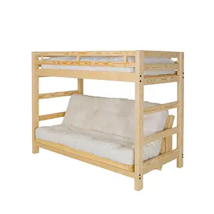 Litera de sofá de madera sólida, cama doble