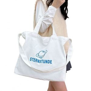 DLBZ Wholesale Simple Style <b>Large</b> Capacity Custom Logo Printed Canvas Tote Shoulder <b>Bag</b> for Travel - Product Image 4