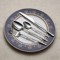 Ensemble de couteaux, fourchettes et cuillères en acier inoxydable, 5 pièces, vaisselle occidentale, couteau à steak, fourchette à pâtes, cuillère à dessert, ensemble de couverts