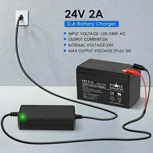 Cargador de Batería de Plomo-Ácido de 24V 2A para Baterías SLA <span class=keywords><strong>AGEM</strong></span> GEL con Protección Contra Retroflujo de Corriente, Cargador de Batería de Plomo-Ácido de 29.6V 24V - Product Image 2