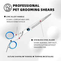Ciseaux de coiffure professionnels pour animaux de compagnie, en acier inoxydable, ensemble de ciseaux de beauté pour chiens, accessoires de toilettage pour chiens