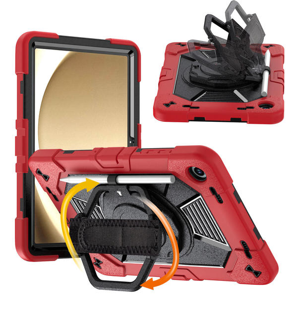 Full Body Protective Rugged Case for Redmi Pad 2 11Inch 360 Rotating Kickstand with Portable Shoulder Strap