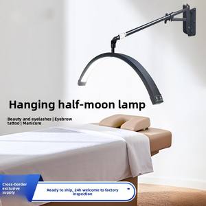 Ventilateur lumineux LED demi-<span class=keywords><strong>lune</strong></span> à commande tactile, montage en surface, moderne, pour la maison, le bureau, éclairage d'appoint, salon de beauté, barbier, cils, ongles, tatouage - Product Image 3