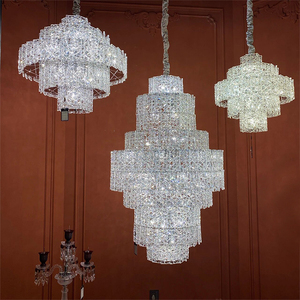 Đèn chùm pha lê lớn đặt làm riêng cho cầu thang, đèn sảnh, trang trí hiện đại sang trọng - Product Image 2