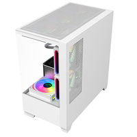 AntarcChill 0.5mm SPCC Dual Tempered Glass Steel Computer Cabinet Game PC Case Tempered Glass Side Panel Desktop Cases