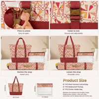Kit de transport vintage pour Mahjong, grand sac fourre-tout en toile, cadeau idéal pour les joueurs de Mahjong