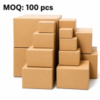 Boîte d'expédition en carton ondulé à fentes RSC personnalisable à faible MOQ, avec impression de logo, pour livraison par courrier