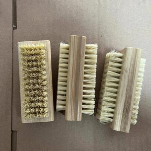 Wholesale Bamboo Beech Two Sided Hand Nail Cleaning <b>Brush</b> Fingernail Bristle <b>Scrub</b> <b>Brushes</b> - Product Image 4