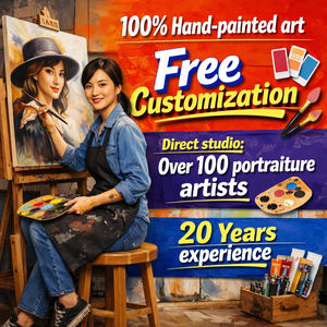 Regalo Personalizzato: Dipinto a Mano su Tela di Figura Femminile, Ritratto Realistico su Misura in Olio da Foto - Product Image 1