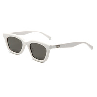 Lunettes de soleil en acétate œil de chat UV400 petit cadre solide simple polyvalent lunettes de soleil pour femmes hommes