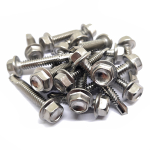 Vis autoperceuses en acier inoxydable 304 410 à tête hexagonale pour panneaux de particules, vis autotaraudeuses pour toiture et cloisons sèches, vis métalliques - Product Image 1