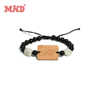 Obsidian đính cườm có thể điều chỉnh RFID NFC dây đeo cổ tay cho nam giới phụ nữ bangles - Product Image 3