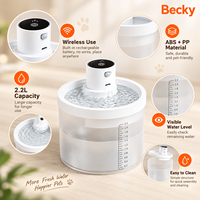 Fontaine à eau automatique sans fil pour animaux de compagnie, distributeur d'eau pour chien de grande capacité, abreuvoir pour chiens et chats