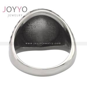 Anillo de acero inoxidable para hombre, joyería de estilo nórdico, personalizado - Product Image 4