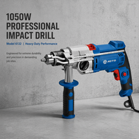 Perceuse à percussion ADTO 1050W, 2 vitesses, 0-1100/3100 tr/min, 13 mm, poignée auxiliaire en acier, rénovation, construction, perçage