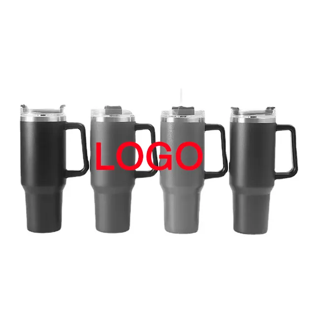 Insulation and cold water cup with double layer vacuum suction tube Coffee cup set Customized logo