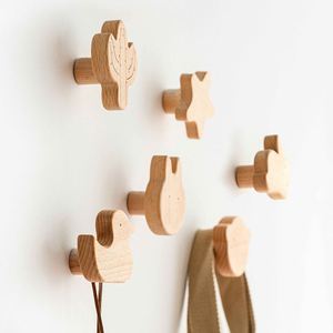 Crochet mural en bois massif personnalisé, écologique, mignon, décoratif, pour chambre d'enfant, vente en gros - Product Image 4