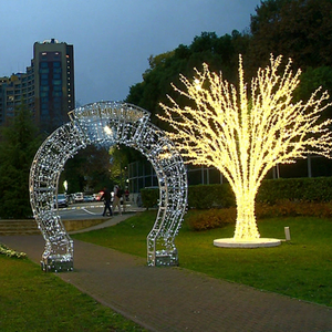 <b>LED</b> String <b>Tree</b> Decoration with Visible Framework for Creating Repeated <b>Tree</b> Groups in Commercial Holiday Displays - Product Image 1