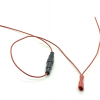 5x20mm 6*30mm 25A 20A ke Crimp Pin M4 Mobil Truk Tahan Air InLine Fuse Holder 18AWG Kabel Harness Merah