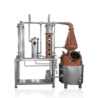 Alambique de Cobre Automático de 100L-300L, Accionado por Vapor, para la Destilación de Licores Artesanales