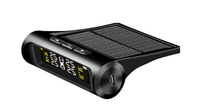 Système TPMS de surveillance de la pression des pneus pour voiture Chargement solaire Affichage LCD numérique HD Alarmes automatiques Capteurs externes sans fil TPMS
