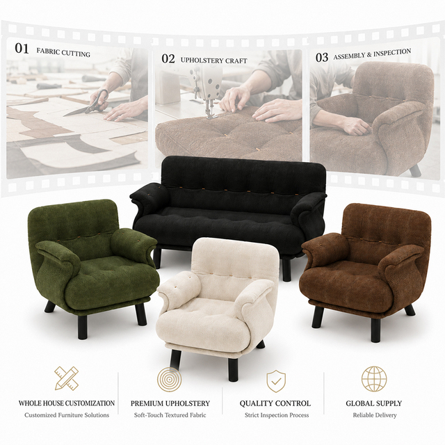 Soft-Arm Lounge-Set-Collection Cream-Beige-Shade Tufted Rolled Arm Sofa for Living Room Dotted-Indent-Pattern for Living Rooms