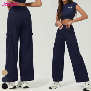 Janya <span class=keywords><strong>pantaloni</strong></span> <span class=keywords><strong>neri</strong></span> <span class=keywords><strong>Cargo</strong></span> a gamba dritta <span class=keywords><strong>pantaloni</strong></span> della tuta sportivi elasticizzati piatti per allenamento di danza <span class=keywords><strong>pantaloni</strong></span> della tuta larghi - Product Image 3