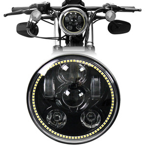 5-3/4-5,75 Halo LED faro para Dyna calle <span class=keywords><strong>Bob</strong></span> Super Wide Glide Low Rider noche Rod <span class=keywords><strong>tren</strong></span> Softail dos Sportster Iron 883 - Product Image 1