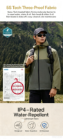 Veste de randonnée unisexe imperméable coupe-vent à capuche avec coutures scellées, multi-poches, durable pour la randonnée et le camping en plein air