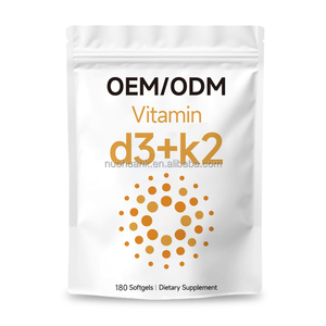 Cápsulas de Gel Suave de Vitamina D3 K2 Natural OEM ODM, 180 Unidades, Suplemento Dietético MK-7 para Adultos - Product Image 1