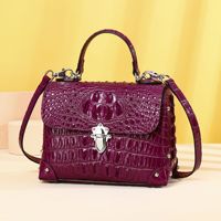 Sac à main femme en similicuir gaufré effet os de crocodile, sac à bandoulière multifonctionnel, sac à main pour femme