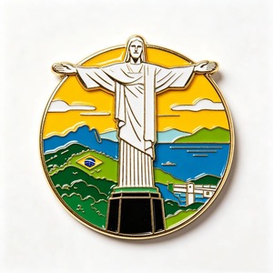 Aimant de réfrigérateur en métal personnalisé, souvenir de monument urbain, aimant en émail, cadeau touristique, décoration de la maison, autocollant magnétique - Product Image 3