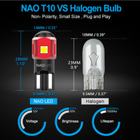 NAO 2x W5W T10 LED Ultra Hell 5W5 12V 24V 4W 600Lm Auto-Innenraumbeleuchtung Seitenlicht Glühbirne Warmweiß Bernstein Rot Leistungsstarke Markierungsleuchte