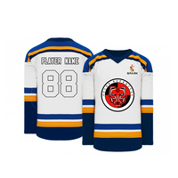 Uniforme de hockey sur glace à sublimation personnalisé OEM 100% maillots de hockey sur glace en polyester grande taille pour équipe