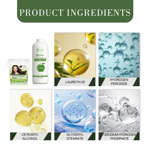 Crema oxidante de peróxido de hidrógeno, polvo blanqueador para el cabello y revelador Para desvanecer el color para reveladores de color de cabello 6% 9% 12%, coloración uniforme - Product Image 2