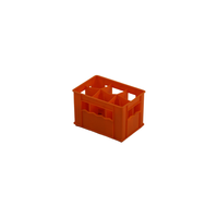Stapelbare Perforierte 6-Fach-Container aus Umweltfreundlichem, Recycelbarem Kunststoff, Getränkebox in Lebensmittelqualität, Belüftete Supermarkt-Getränkeregalbehälter