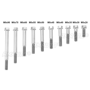 1x Tornillo de cabeza Agon con brida de titanio M8, paso de tornillo 20mm 30mm 35mm 40mm 45mm 50mm 55mm 60mm 75mm 90mm - Product Image 2