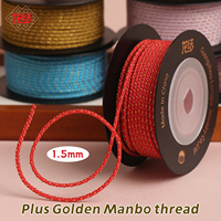 Fil LONGJIE Plus Golden Manbo 1,5 mm pour tricot manuel, cordon pour jouets culturels, fil pour bijoux en or, fabrication de bracelets DIY, modèle d'usine