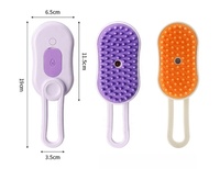Nouvelle conception 3 en 1 : Brosse vapeur pour chat, vaporisateur et peigne de massage anti-éclaboussures, version améliorée, pour l'élimination des poils et le toilettage des chats
