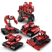 Juego de Juguetes de Construcción STEM 5 en 1, Robot de Control Remoto de Plástico para Armar, con Programación por Aplicación, para Ciencia y Educación