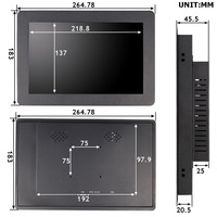 Écran LCD industriel embarqué de 10,1 pouces, écran large HD 1920x1200, avec interface VGA