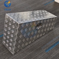 Plateau en aluminium argenté personnalisé avec couvercle de rangement à verrouillage sous le plancher, avec verrouillage et étanche, Ute Bosier en métal, boîte à outils pour camion