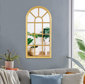 <span class=keywords><strong>Espejo</strong></span> de pared para <span class=keywords><strong>Ventana</strong></span> arqueada, decoración de pared para Hotel y hogar, gran Color <span class=keywords><strong>dorado</strong></span> para colgar en el suelo - Product Image 4