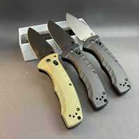 Couteau pliant EDC de collection Modèle 980 G10 à poignée rainurée, changement de lame par bouton-poussoir, pour le camping, trois finitions, deux coloris, OEM