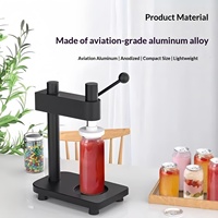 Machine de scellage manuelle pour canettes, pour les magasins de thé au lait commerciaux, les stands de jus, le capsulage de bouteilles, le capsulage de bouteilles à couronne réglable, le capsulage de bouteilles à couronne rouge