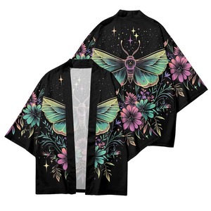 Veste japonaise pratique Haori Anime Papillon, manteau ouvert, voyage, cosplay, événements, hommes femmes, kimono <span class=keywords><strong>japonais</strong></span> traditionnel - Product Image 3