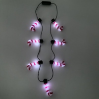 Bastones de Caramelo Navideños de Plástico con Luces LED de 90cm, Decoraciones de Collar Brillantes, Novedad en Venta para Fiestas de Navidad y Año Nuevo